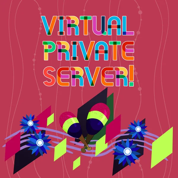 Escritura Mano Texto Virtual Private Server Concepto Significado Vendido Como —  Fotos de Stock