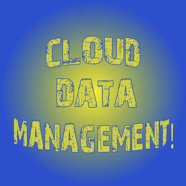 Word writing text Cloud Data Management. Business concept for A technique to analysisage data across cloud platforms Light Flashing Glowing with Round Blurry Ray Beam photo Blank Space.