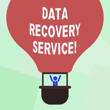 Kavramsal el gösterilen veri kurtarma hizmeti yazma. Erişilemez ya da kayıp veri Hu analiz kukla silah gondol sürme hava balonu yetiştirirken alma işlemi vitrine iş fotoğraf.