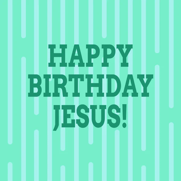 Conceptual Hand Writing Showing Happy Birthday Jesus Business Photo Text — Stock Photo, Image