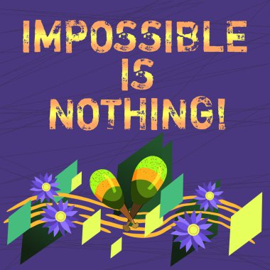 Kavramsal el imkansız gösteren yazılı bir şey değil. İş fotoğraf metin bir şey hangi çok renkli enstrüman Maracas çiçekler ve müzikal personeli kavisli başarmak zordur.