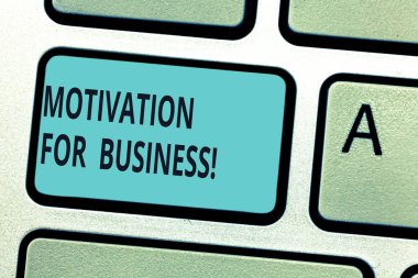 Motivasyon için iş gösterilen Not yazma. Arzu ve enerji vitrine iş fotoğraf sürekli bir iş klavye tuşuna basarak tuş takımı fikir bilgisayar ileti oluşturmak için niyet tamamlansın.