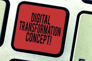 Metin yazma dijital dönüşüm kavramı kelime. Dijital teknoloji klavye tuşuna basarak tuş takımı fikir bilgisayar ileti oluşturmak için niyet kağıtsız kullanımı gidiş için iş kavramı.