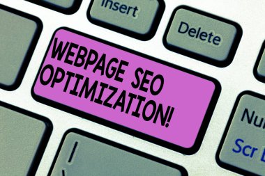 Web sayfası Seo optimizasyon yazma el yazısı metin. Kavram anlam yapar online eğitim esnek ve ekonomik klavye tuşuna basarak tuş takımı fikir bilgisayar ileti oluşturmak için niyet.