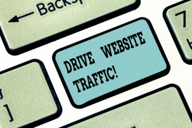 Kavramsal Web sitesi trafik sürücü gösterilen yazma el. İş fotoğraf metin artırın iş web sitesi klavye anahtar bilgisayar ileti fikir oluşturmak için niyet için ziyaretçi sayısı.