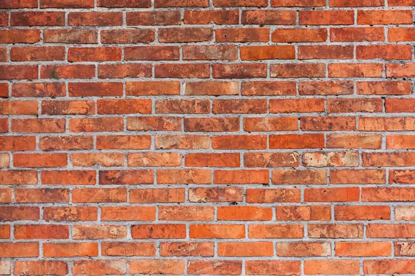 Od kırmızı tuğla duvar doku arka plan. turuncu renkli, geniş vintage tarzı tuğla duvar