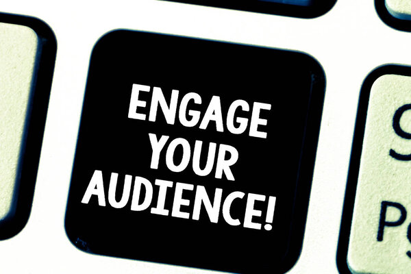 Написание текста Вовлечь аудиторию. Бизнес-концепция для того, чтобы заинтересовать их, дать им повод прислушаться к клавишам клавиатуры, чтобы создать идею нажатия клавиатуры на сообщение компьютера
.