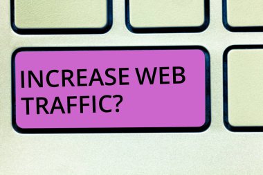 El yazısı metin artırmak Web Trafficquestion. Kavram anlam sayısı ziyaretçiler ve bir Web sitesi klavye tuşuna basarak tuş takımı fikir bilgisayar ileti oluşturmak için niyet yılında ziyaret.