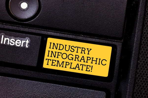 Texto para escrita de palavras Modelo Infográfico da Indústria. Conceito de negócio para Pattern para usar na criação de imagem visual Teclado chave Intenção de criar mensagem de computador pressionando ideia teclado . — Fotografia de Stock