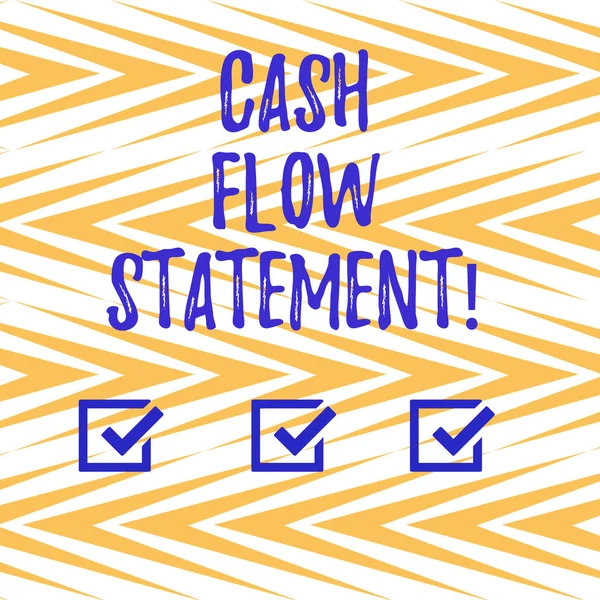 Handwriting text writing Cash Flow Statement. Concept meaning financial measures cash generated used by company period Vertical Zigzag Lines Alternate Color in Seamless Geometric Pattern photo.