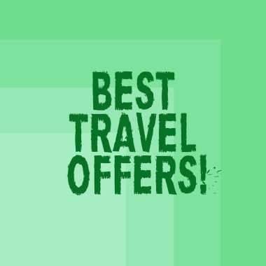 Metin en iyi seyahat sunuyor yazılı kelime. İş kavramı için büyük indirim promosyon boş tek renkli kare bir köşesinde sorunsuz birden çok kenarlıklı ile diğer ülkelere ziyaret.