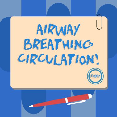 Hava yolu nefes dolaşım gösterilen Not yazma. Kurtarma ekipleri Cpr Meydanı renk kurulu mıknatıs tıklatın tükenmez kalem ve klibi ile performans için bellek yardım vitrine iş fotoğraf.