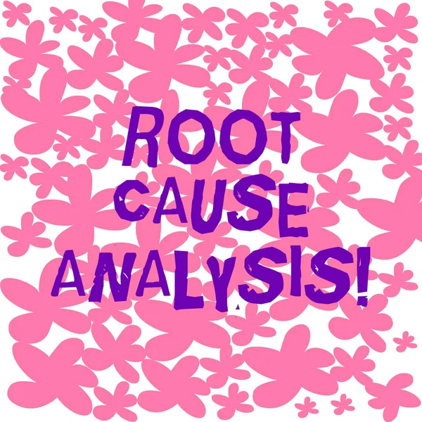 Text sign showing Root Cause Analysis. Conceptual photo method of problem solving used for identifying causes Freehand Drawn and Painted Simple Flower in Seamless Repeat Pattern photo.