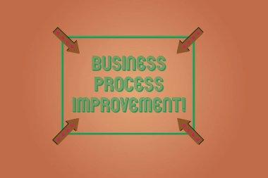 İş süreci iyileştirme yazma el yazısı metin. İşlem yetersizliklere ve doğruluk Meydanı anahat ile köşe oklar işaret içe doğru renk arka plan üzerinde en iyi duruma anlam kavramı.