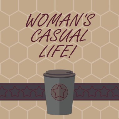 Kavramsal el Woanalysis S gündelik hayat gösterilen yazma. İş fotoğraf metin rahat ve umursamaz değil normal veya peranalysisent 3d için Git kahve kapak kapak ve yıldız şerit metin alanı ile.