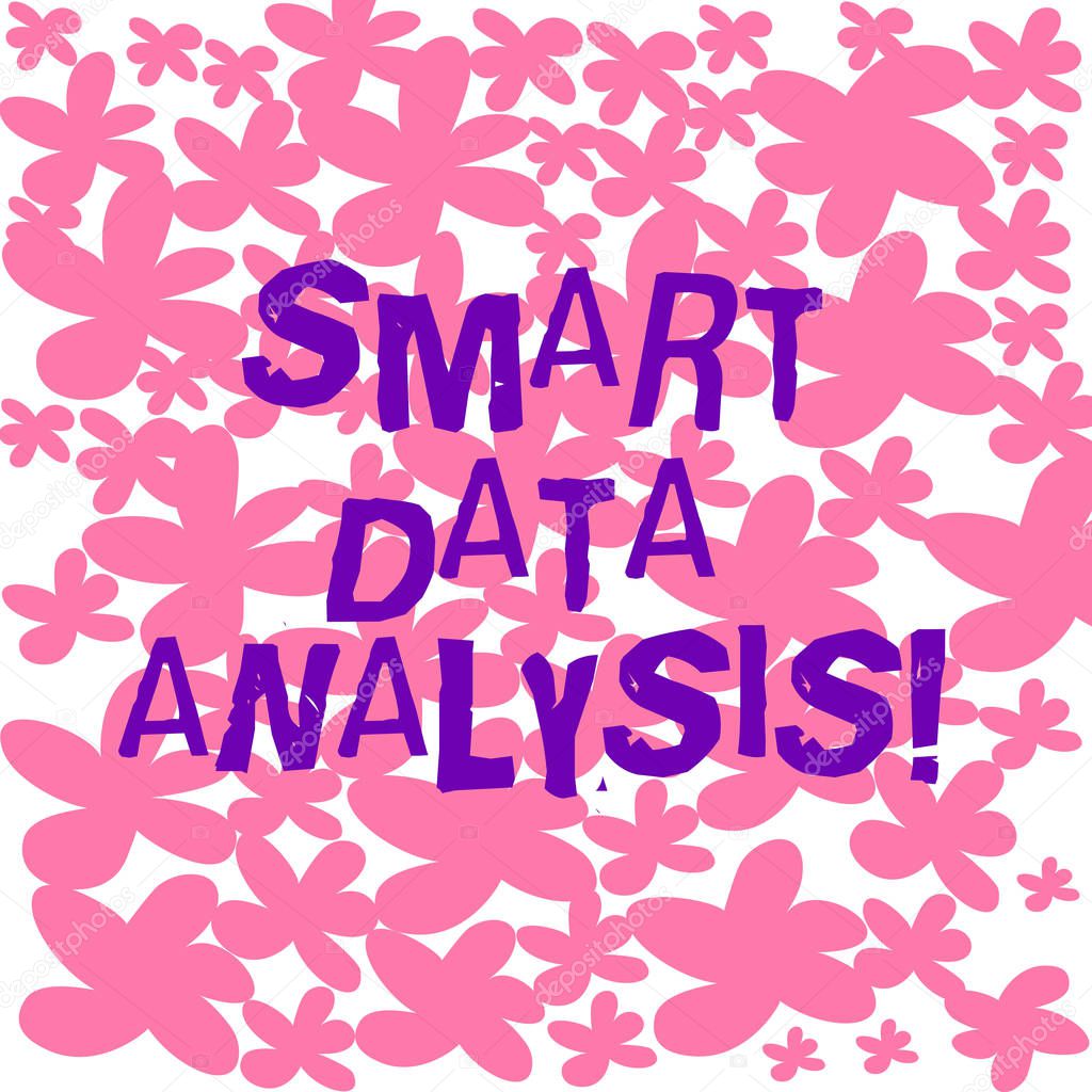 Text sign showing Smart Data Analysis. Conceptual photo collecting and analyzing infos to make better decisions Freehand Drawn and Painted Simple Flower in Seamless Repeat Pattern photo.