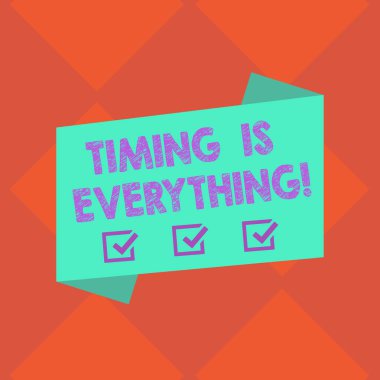 El yazısı metin zamanlama değil her şey. Her şey için duyuru Poster boş renk katlanmış afiş şerit düz stil fotoğraf yerine düşecek, zamanı gelince kavram anlam.