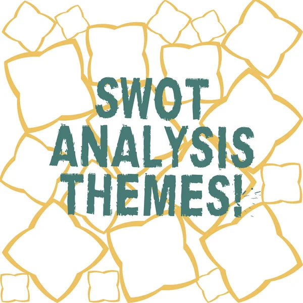 Handwriting text Swot Analysis Themes. Concept meaning Subject matter to undergo comprehensive analysis Ribbon Strips Formed as Geometric Shapes in Seamless Repeat Pattern photo.