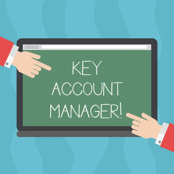 Escrita Mão Conceitual Mostrando Key Account Manager Business Photo Text — Fotografia de Stock