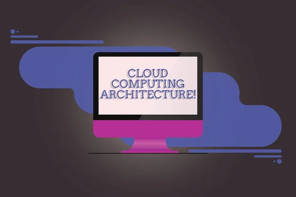 Χειρόγραφο Κείμενο Γράφοντας Cloud Computing Αρχιτεκτονική Έννοια Έννοια Στοιχεία Και — Φωτογραφία Αρχείου