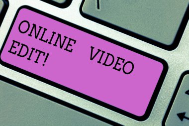 Kavramsal el Online Video düzenleme gösterilen yazma. Gerekli olmayan bu video klipleri götürüp iş fotoğraf metin klavye anahtar bilgisayar ileti fikir oluşturmak için niyet.