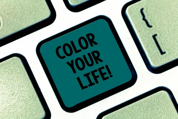 Escribir Texto Mano Colorea Vida Concepto Significado Haga Sus Días — Foto de Stock