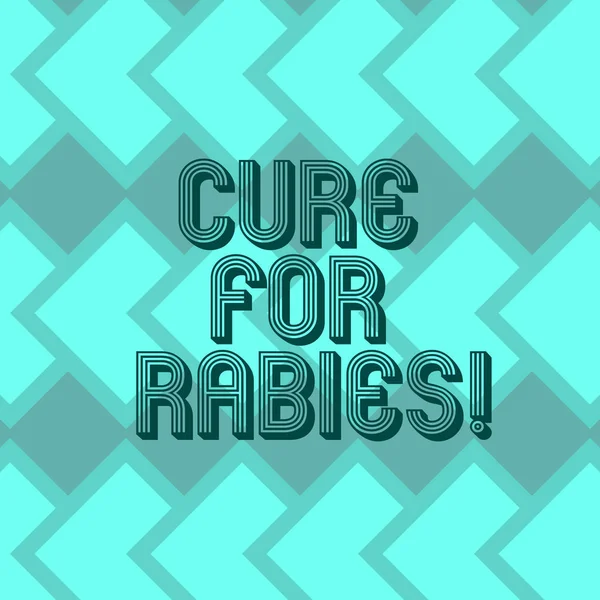 Writing note showing Cure For Rabies. Business photo showcasing Vaccination medicines to fight against illness lethal virus Geometrical Blank Color Squares Overlapping in Seamless Repeat Pattern. — Stock Photo, Image