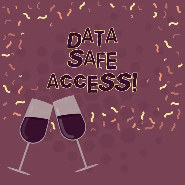 Word metin veri güvenli erişim yazma. İş kavramı için uygulanan koruyucu gizlilik önlemler önlemek yetkisiz dolu şarap cam Toasting kutlama için dağınık konfeti fotoğraf ile. — Stok fotoğraf
