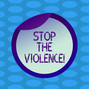 Word metin şiddet Stop yazma. İş kavramı program için gençlik tutum becerileri ve kaynaklarla şişe ambalaj boş kapak karton konteyner basit-e doğru açık folyo mühür kapatın güçlendirir.