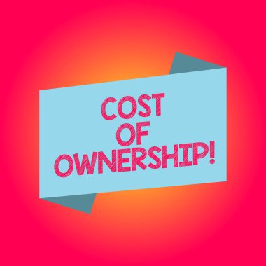 Maliyetini yazma el yazısı metin. Kavram anlam satın alma fiyatı kıymet artı işlem boş renk katlanmış afiş şerit düz stil fotoğraf duyuru Poster için fiyat.