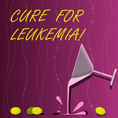 Kavramsal el lösemi için tedavi gösterilen yazma. Nakli yüksek dozda kemoterapi veya radyasyon kokteyl şarap cam dökme Splash üzüm ve gölge ile vitrine iş fotoğraf.