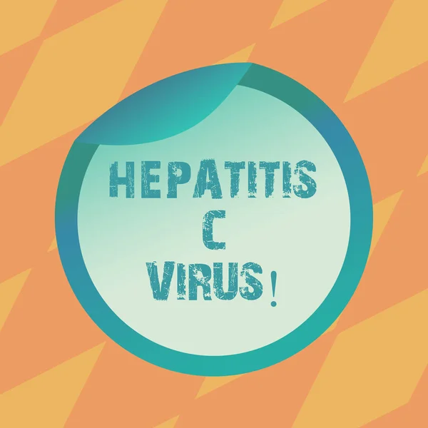 Textzeichen mit Hepatitis-C-Virus. konzeptionelle Foto blutübertragenen Virus und die häufigsten Arten der Infektion Flaschenverpackung leeren Deckel Karton Behälter einfach zu öffnen Folienversiegelung. — Stockfoto