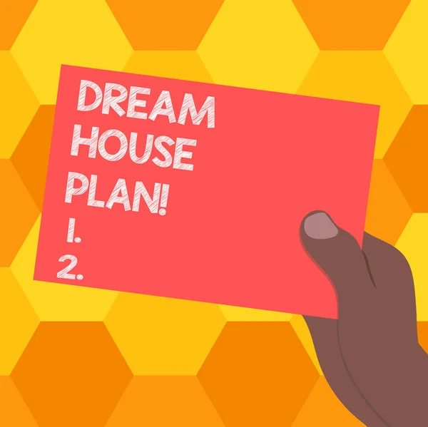Текст почерка Dream House Plan. Концепция, означающая конструктивные рабочие чертежи, определяющие все спецификации . — стоковое фото