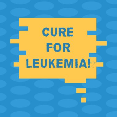 Word metin lösemi tedavisi için yazma. İş kavramı nakli yüksek dozda kemoterapi veya radyasyon boş renk konuşma balonu sunu reklamlar için bulmaca parça şekil fotoğraf için.