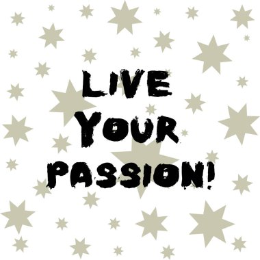 Word metin yazma Live tutku. Sevdiğin iş farklı boyutları, yıldız şekli Heptagram rastgele tekrar desen fotoğraf dikkate değil bir şey yapmak için iş kavramı.