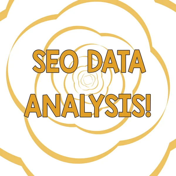 Nota de escritura que muestra el análisis de datos geográficos. Foto de negocios mostrando los cambios en el sitio web que sea más visible los motores de búsqueda pétalos de papel recortar cinta tira formada como flores en patrón de repetición . —  Fotos de Stock