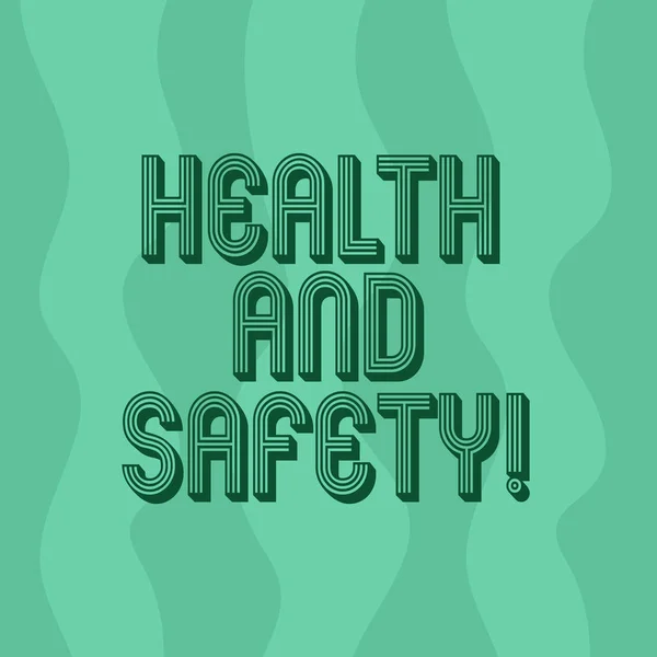 Handwriting text writing Health And Safety. Concept meaning regulation and procedures intended prevent accident injury Vertical Curvy Strips Abstract Shape photo in Seamless Repeat Pattern. — Stock Photo, Image