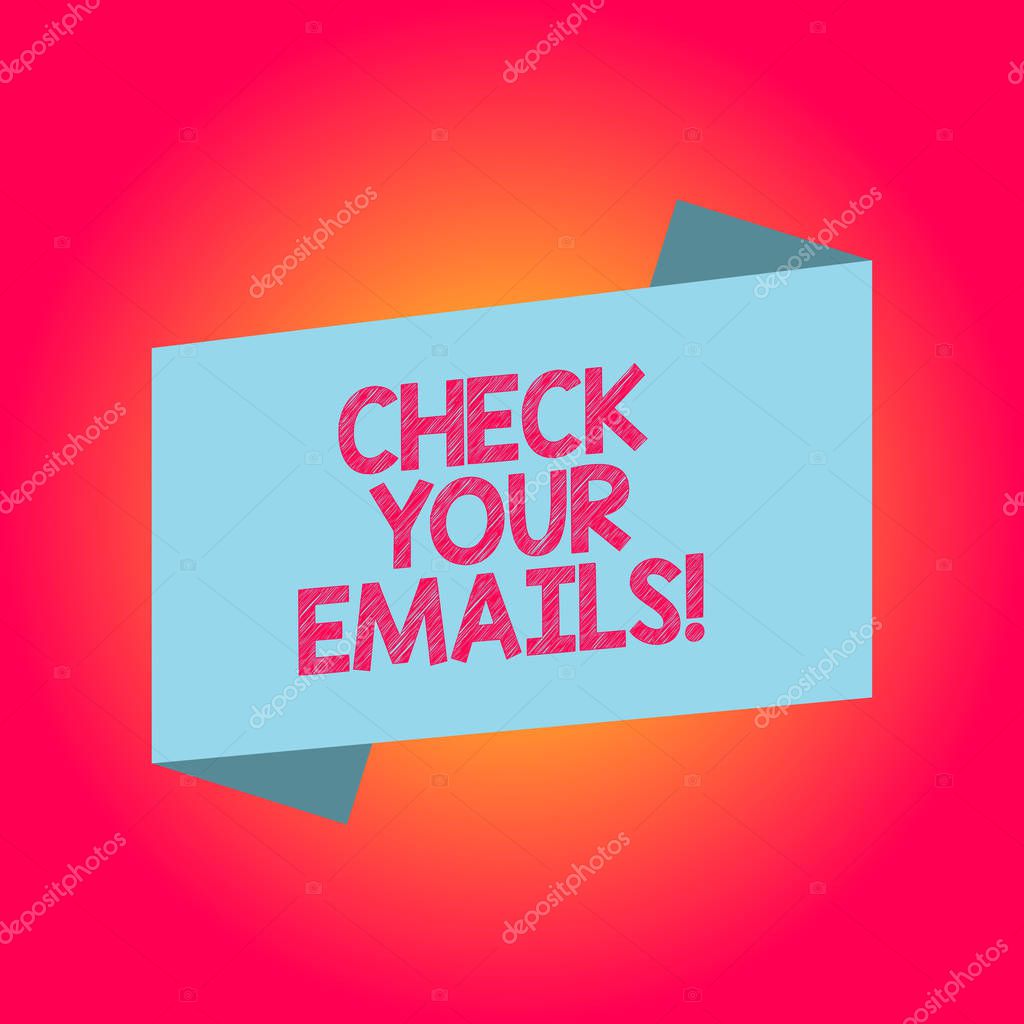 Escritura a mano Comprueba tus correos electrónicos. Concepto