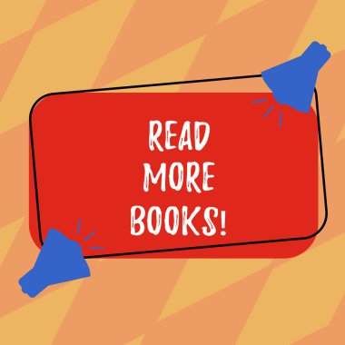 Okumak daha kitap gösterilen metin işareti. Kavramsal fotoğraf arttırmak, eğitim düzeyi olsun ek bilgi iki megafon ses simgesi ile boş renk dikdörtgen şeklinde özetlenen.