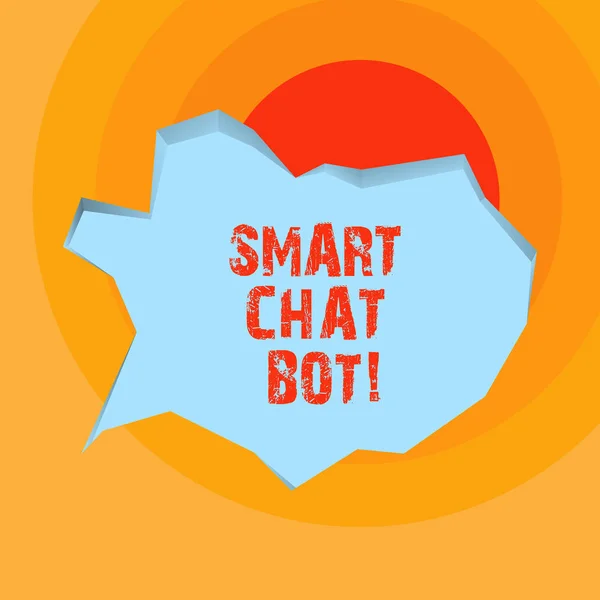 Escritura manual conceptual que muestra Smart Chat Bot. Foto de negocios mostrando Inteligencia artificial charlando con máquinas robots . —  Fotos de Stock