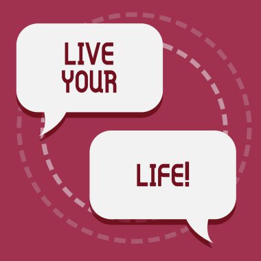 Kavramsal el Live Your Life gösterilen yazma. İş fotoğraf vitrine motivasyon ilham senin hayallerini gerçekleştirmek gol.