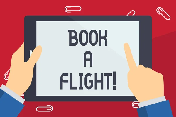 飞行书 的书写记录 商业照片展示购买机票 让飞机旅行计划假期 — 图库照片