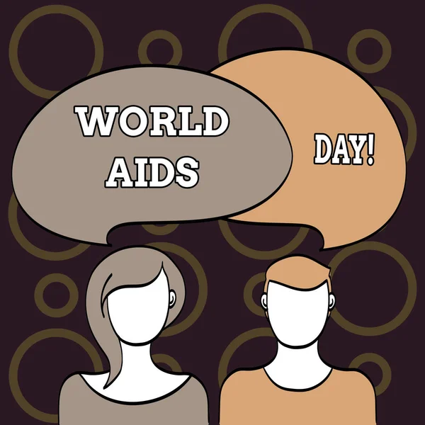 Κείμενο πινακίδα που δείχνει την παγκόσμια ημέρα κατά του Aids. Εννοιολογική φωτογραφία 1η Δεκεμβρίου αφιερωμένο στην ευαισθητοποίηση για το Aids. — Φωτογραφία Αρχείου