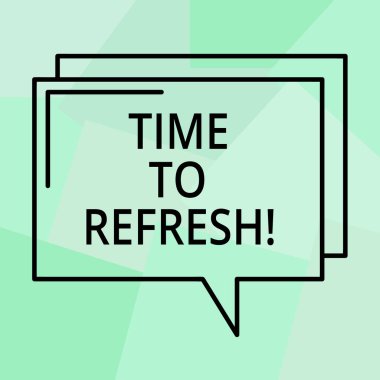 Kavramsal el için yenileme gösterilen yazma. İş boşluk veya dikdörtgen anahat saydam çizgi konuşma balonu alanı yenilik stratejileri yenilemek için metin doğru anı fotoğraf.