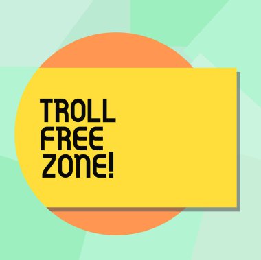 Kavramsal el serbest bölge troll gösterilen yazma. Sosyal ağ hoşgörü ve iyi hal nerede bir ilke renk dikdörtgen gölge geliyor dışarı bir daire ile vitrine iş fotoğraf.