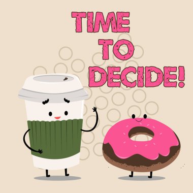 Zaman karar gösterilen not yazma. Doğru anı vitrine iş fotoğraf bazı alternatifler arasında bir seçim yapmak.