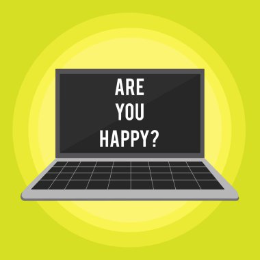 Kavramsal el are sen mutlu gösterilen yazma. İş fotoğraf metin anları zevk hayatında yerine getirilir soran.