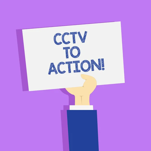 Szöveg írása Cctv In Action szó. Üzleti koncepció önálló felügyeleti rendszer, amely magában foglalja a kamerák. — Stock Fotó