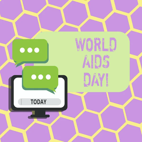 Sinal de texto mostrando Dia Mundial da Aids. Foto conceitual 1 de dezembro dedicada à sensibilização para a AIDS . — Fotografia de Stock