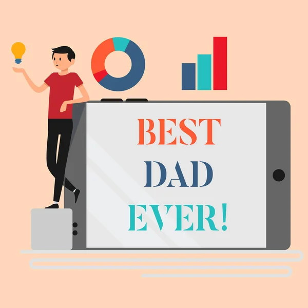 Handwriting text writing Best Dad Ever. Concept meaning Appreciation for your father love feelings compliment. — Stock Photo, Image